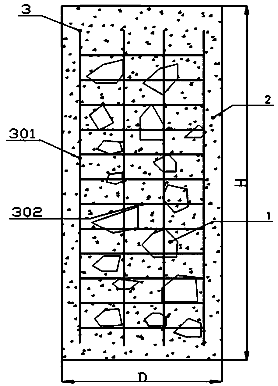 Reclaimed block precast concrete pier foundation and construction method thereof