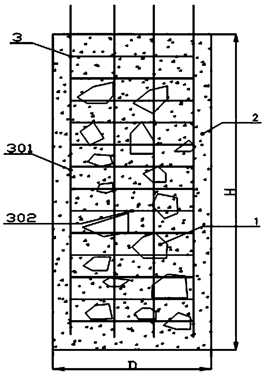 Reclaimed block precast concrete pier foundation and construction method thereof