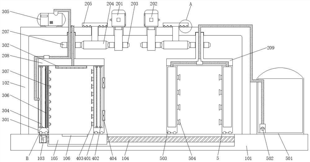 Rust-proof treatment device for high-purity gas steel cylinder