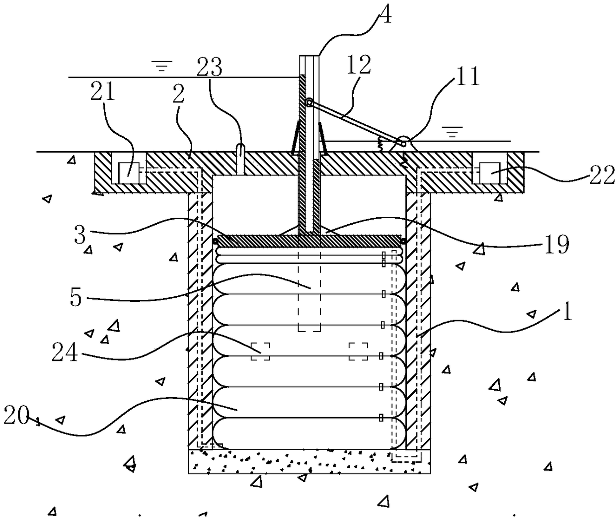 A graded lift type retaining dam