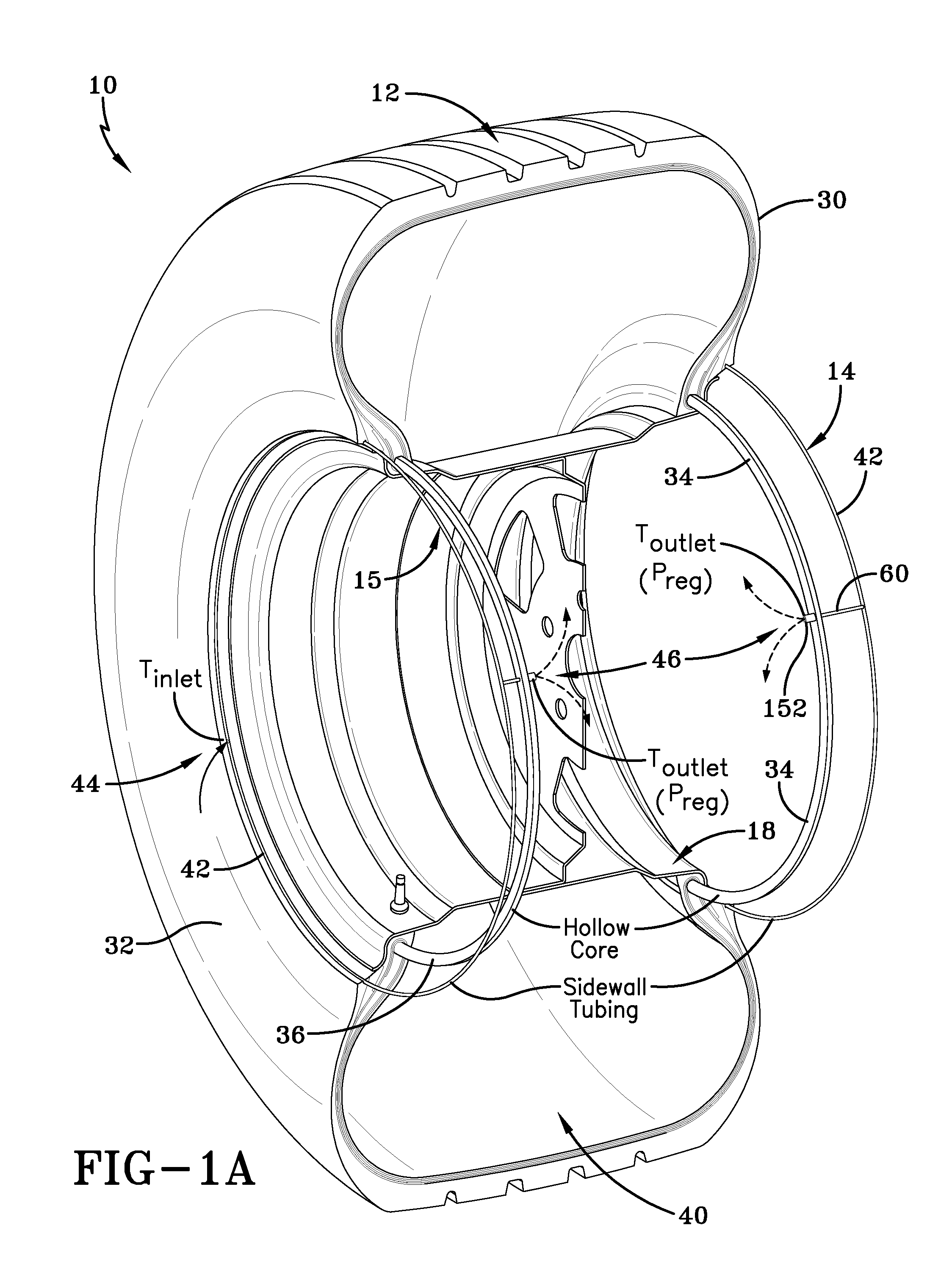 Self-inflating tire assembly