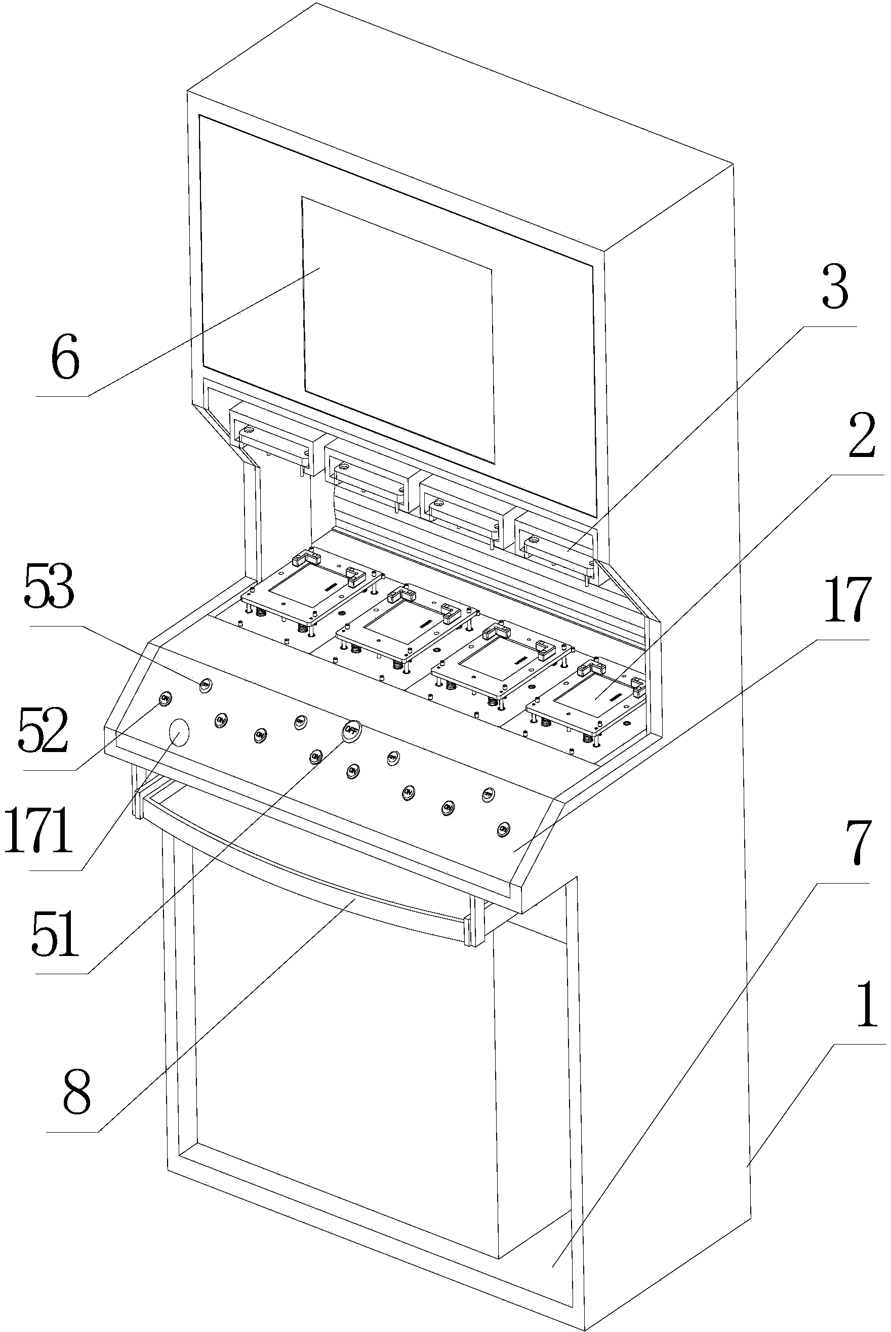 Multi-plate test board of electricity information acquiring terminal