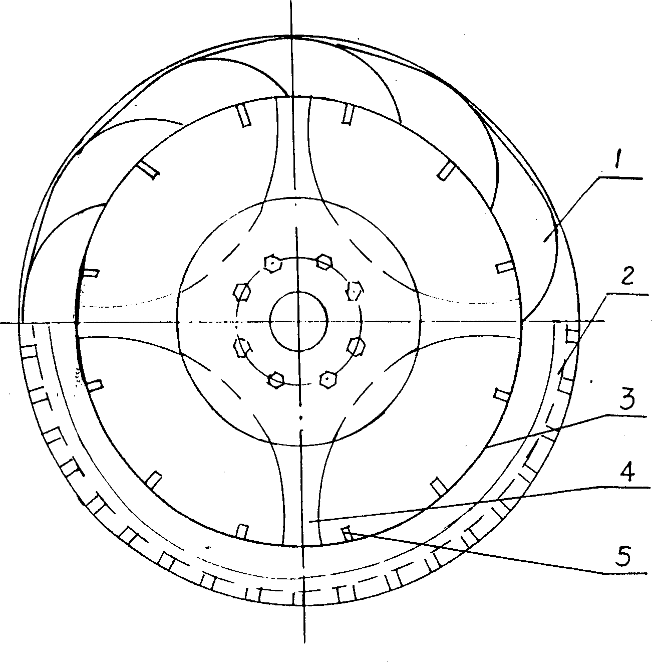 Spiral shape multi-cavity explosion-sesisting tyre