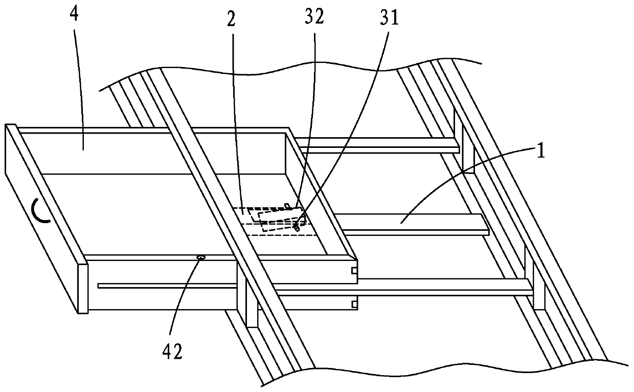 Winged head-type wooden lock with wooden tenon-and-mortise structure for drawers