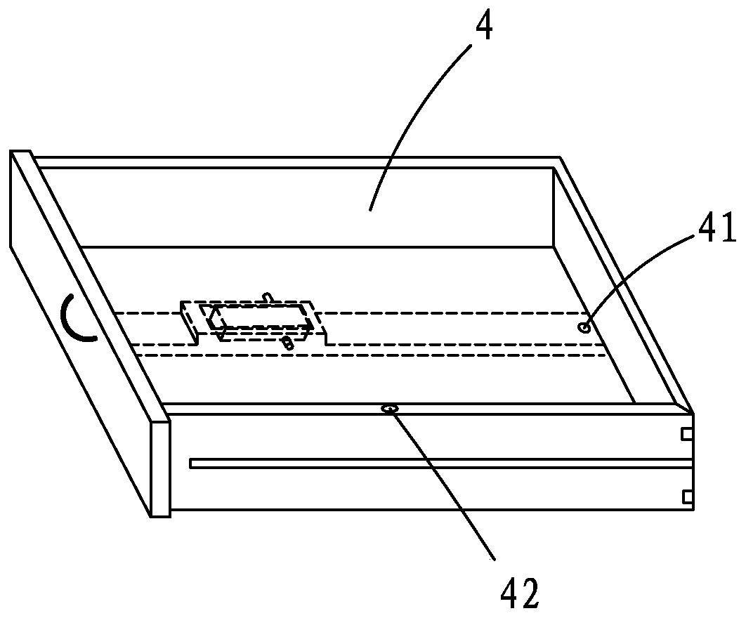 Winged head-type wooden lock with wooden tenon-and-mortise structure for drawers