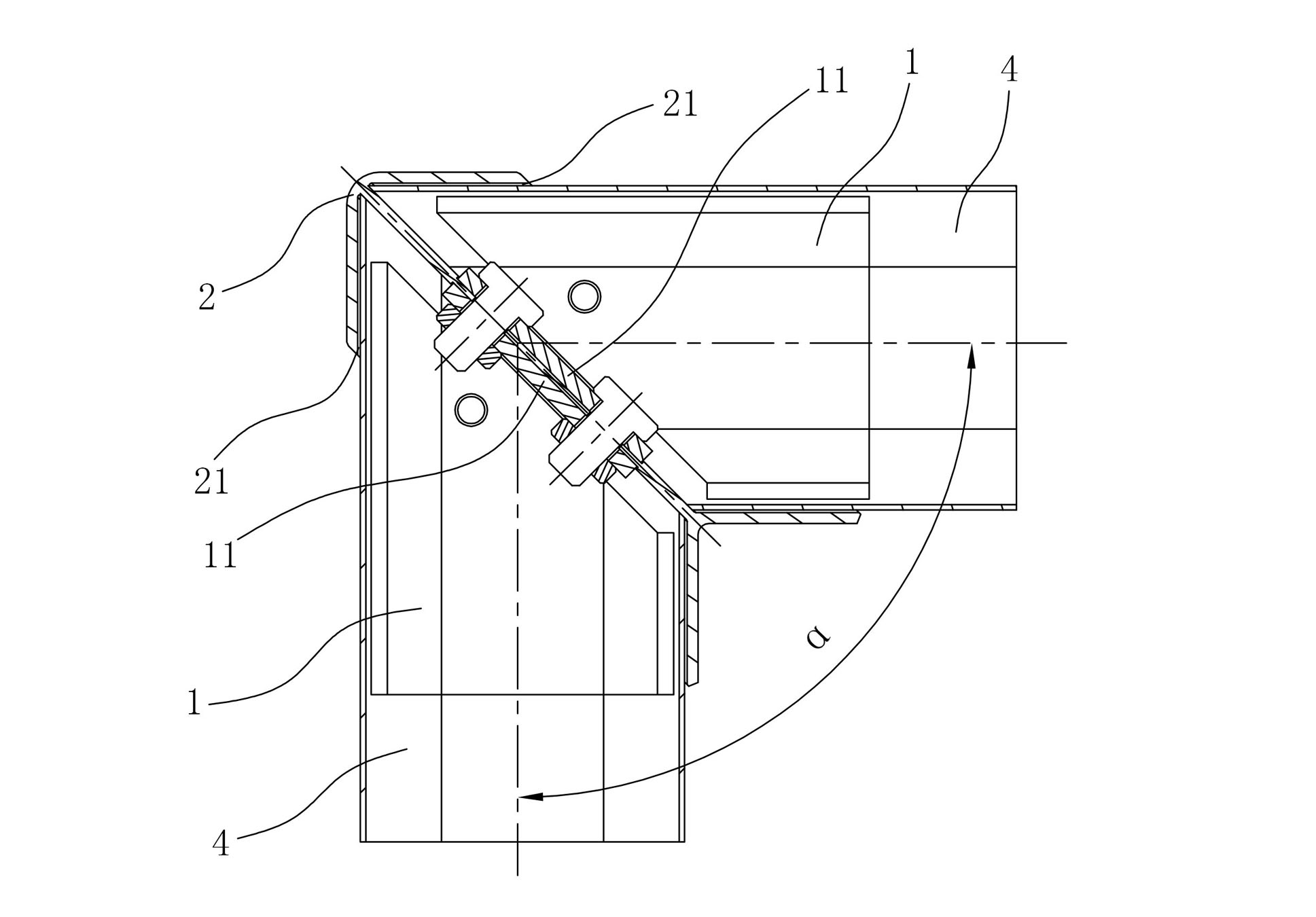 Connection fitting for face pipes