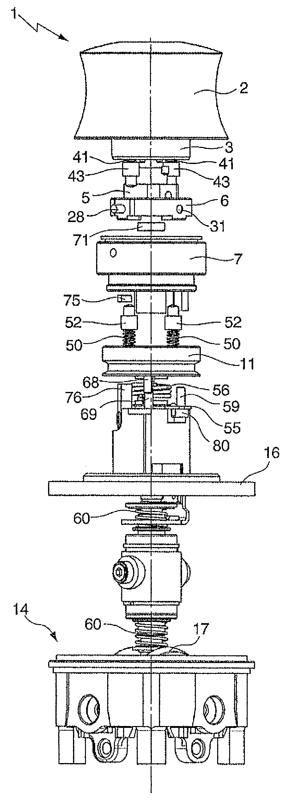 Multiple-axis manual control device