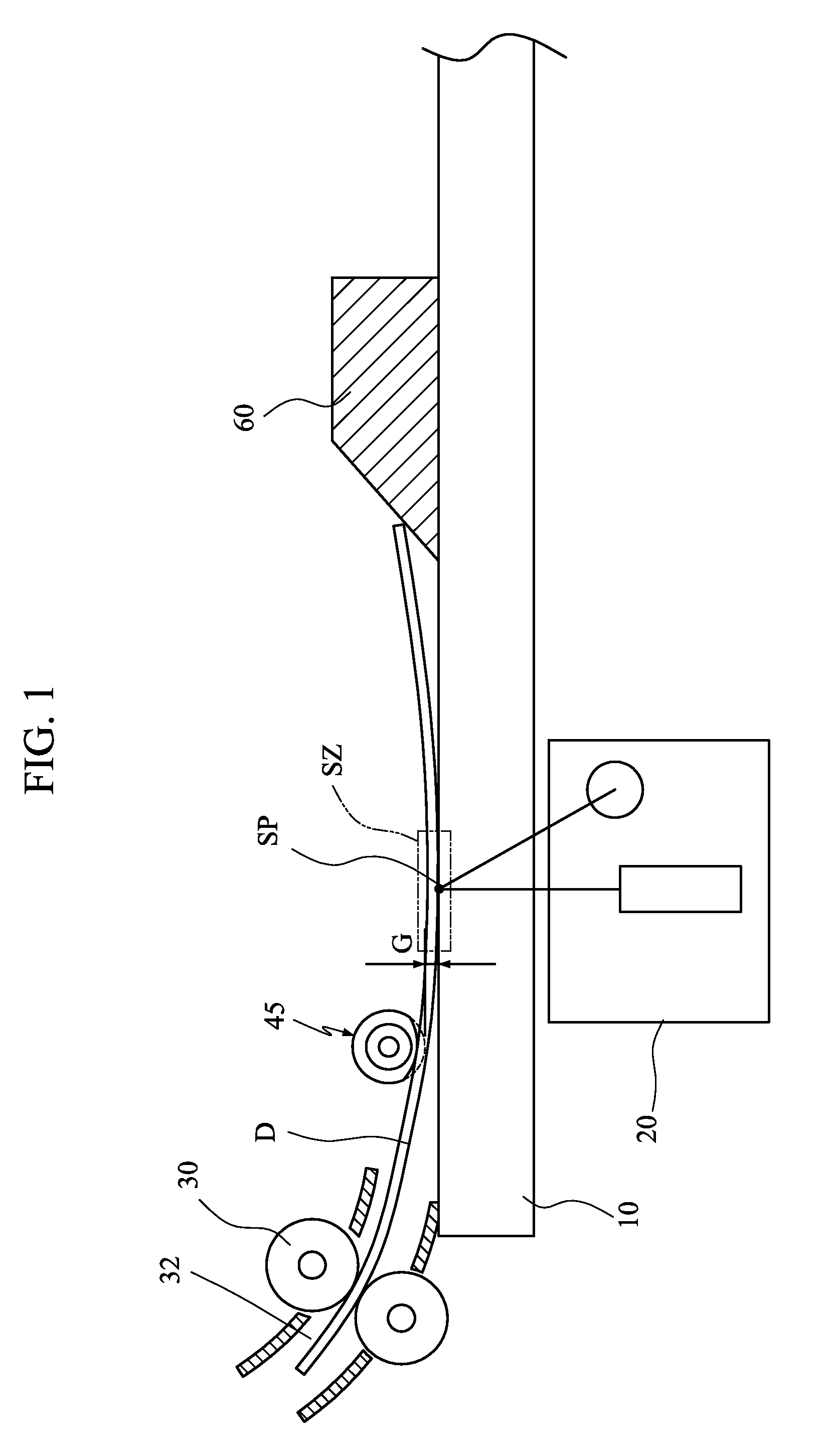 Scanning member with flexible pressing member