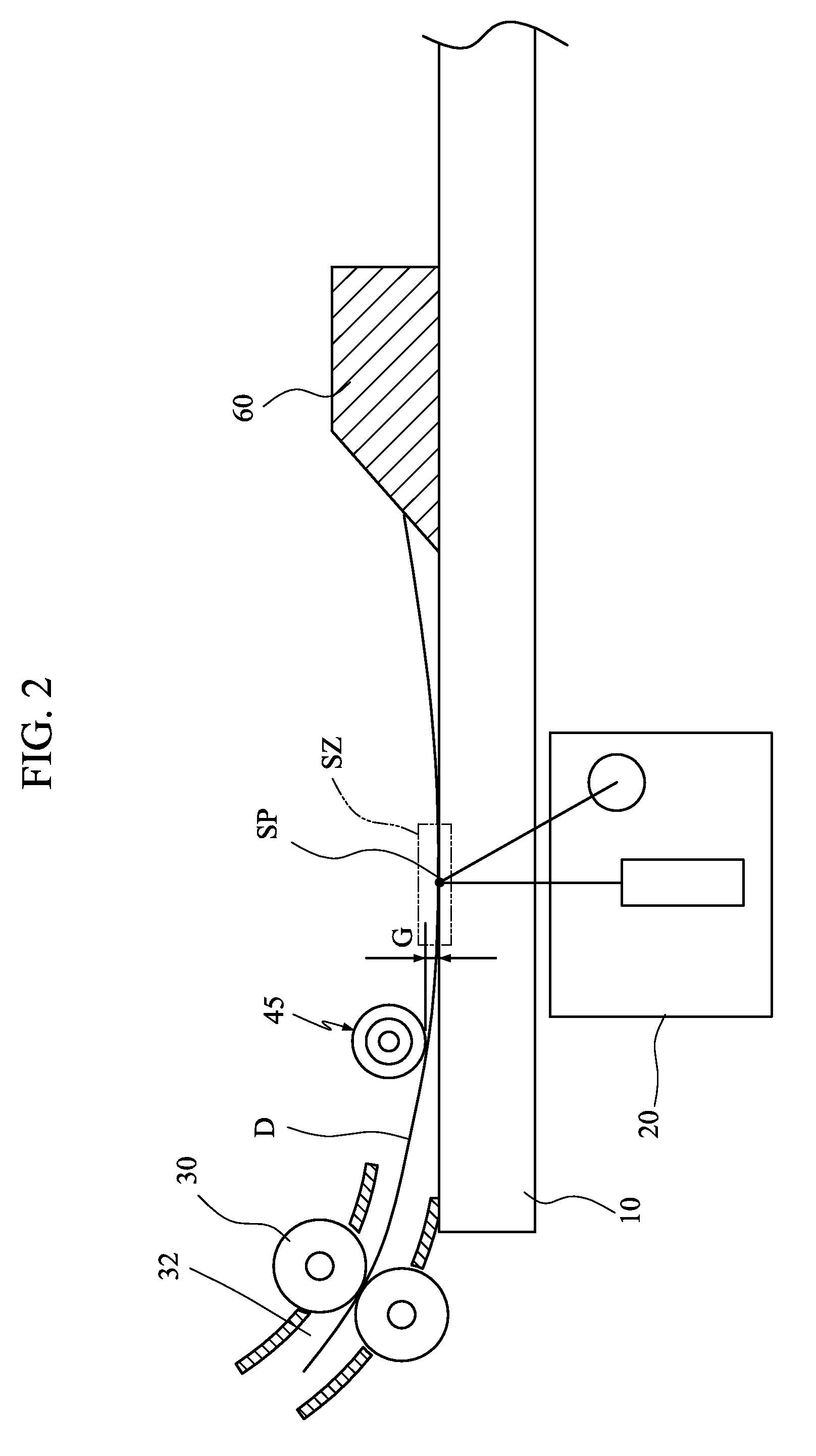 Scanning member with flexible pressing member