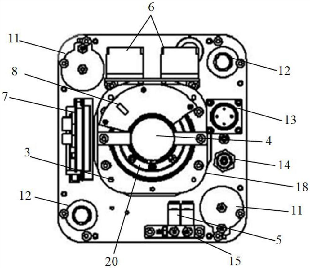 Direct drive transmission mechanism of heat exchanger tube plate crawling robot