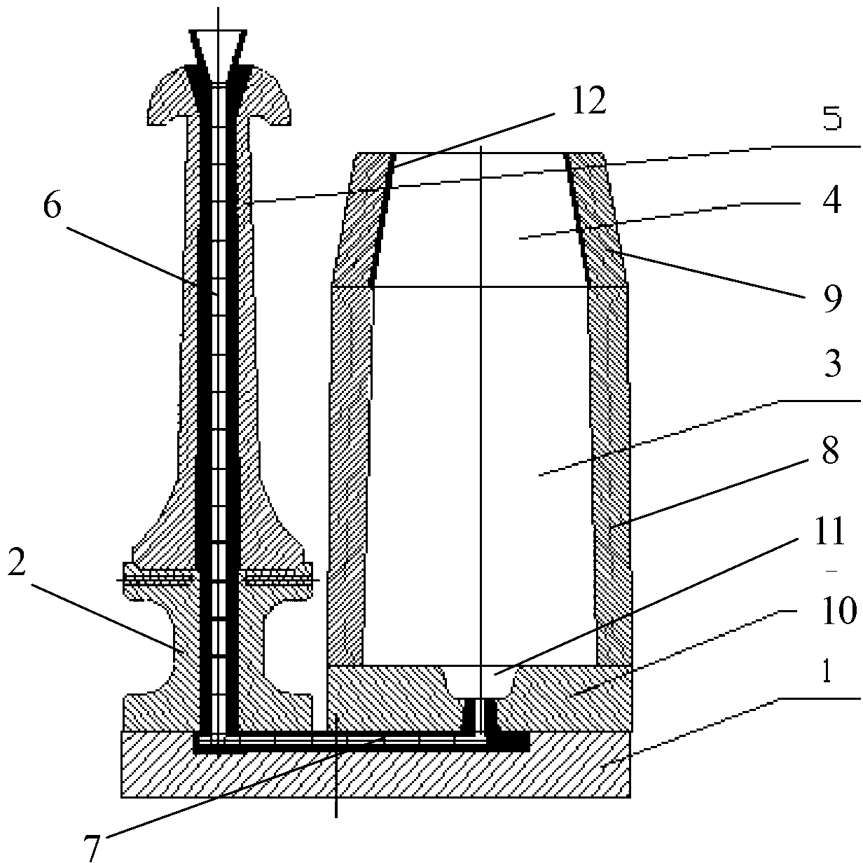 Preparation method and mold for microdefect high-utilization rate high-quality static ingot