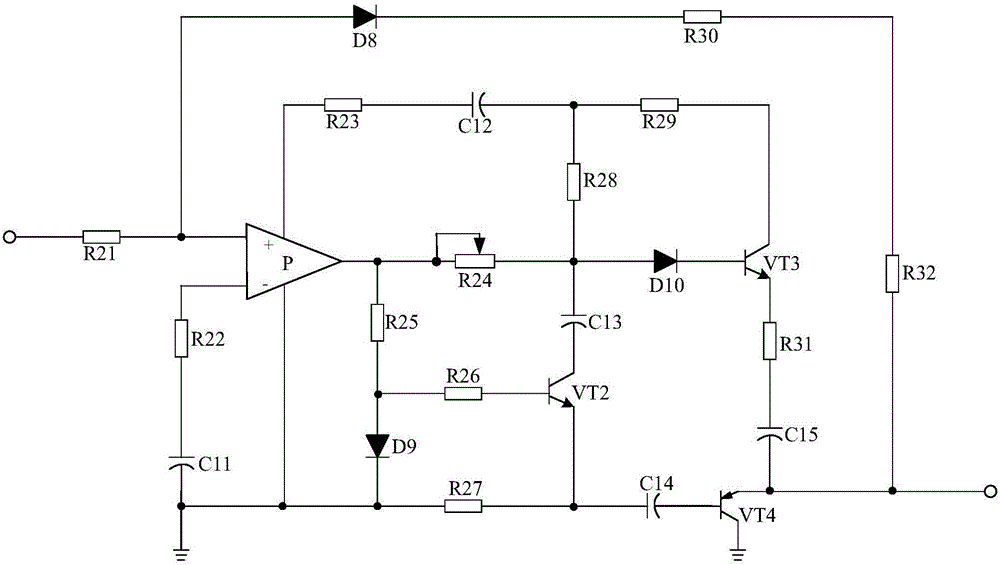 Discrete bootstrap current amplification type energy-saving power supply for luminescent LED