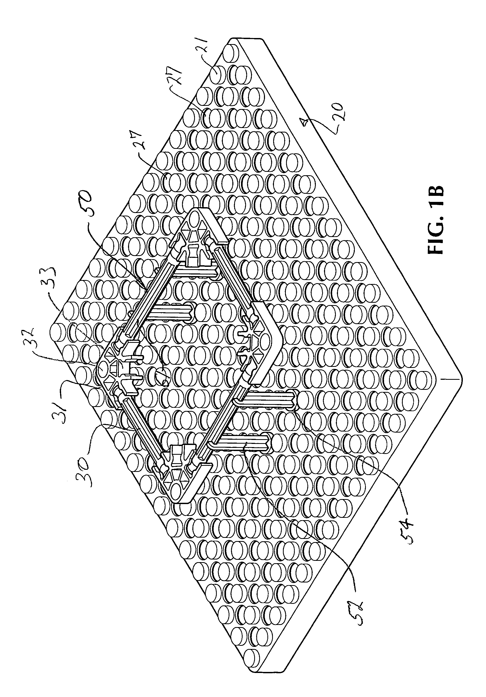 Offset matrix adapter for toy construction sets