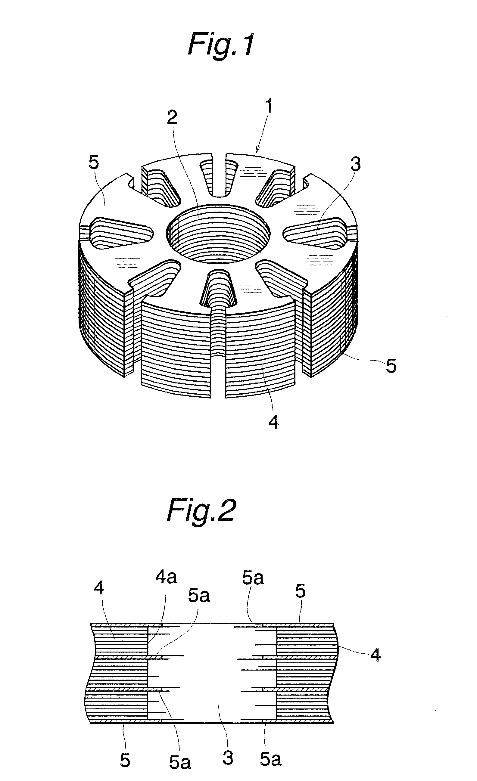 Laminated iron core,  method and die machine for manufacturing the same