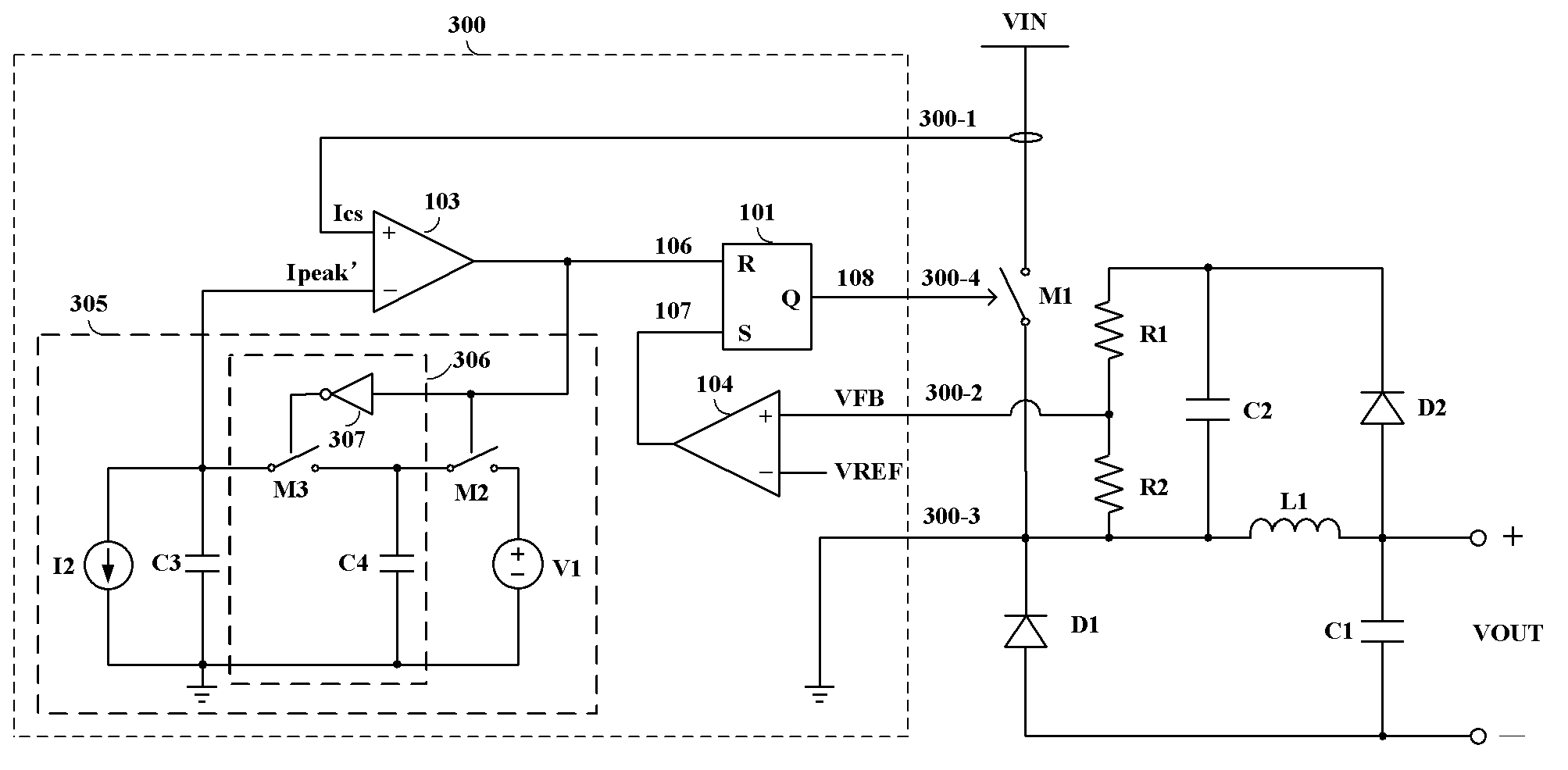 Peak current signal generating circuit, switching power supply circuit and method for generating peak current signals