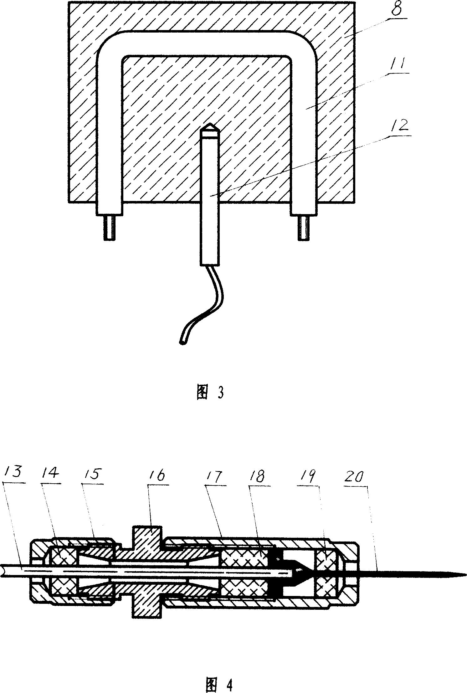 Manual type device for sampling quantitative gas