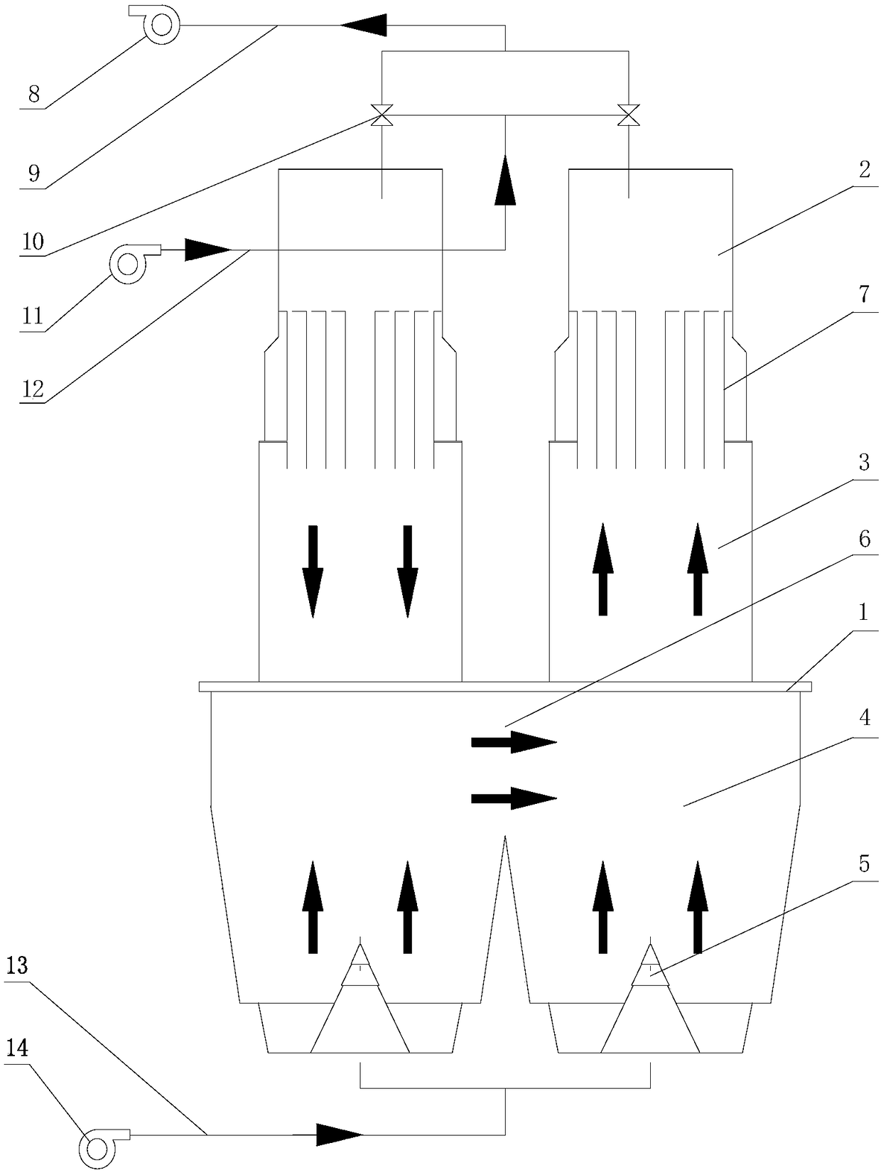 Low-NOx cleaning combustion type lime production method and device and control method thereof