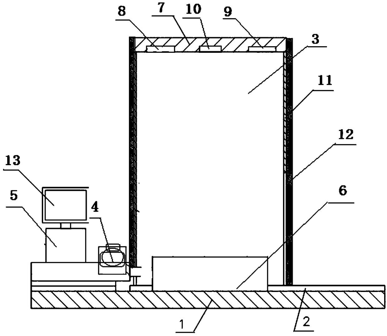 High-and-low-temperature test platform device for solid-state battery