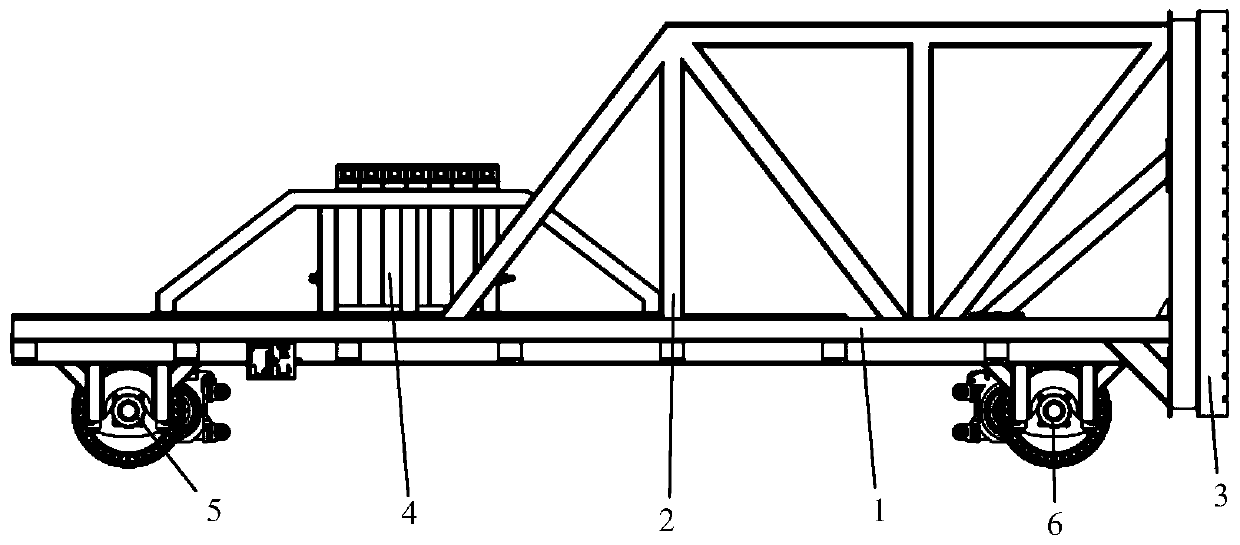 Mass center two-degree-of-freedom adjusting type collision test trolley with power