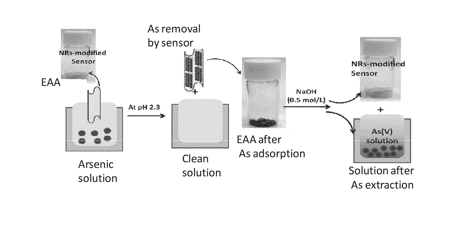 Nanostructure material supporting arsenic ion adsorption compound and method to remove arsenic ion using the same