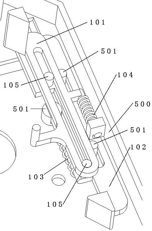 Triggering automatic locking structure