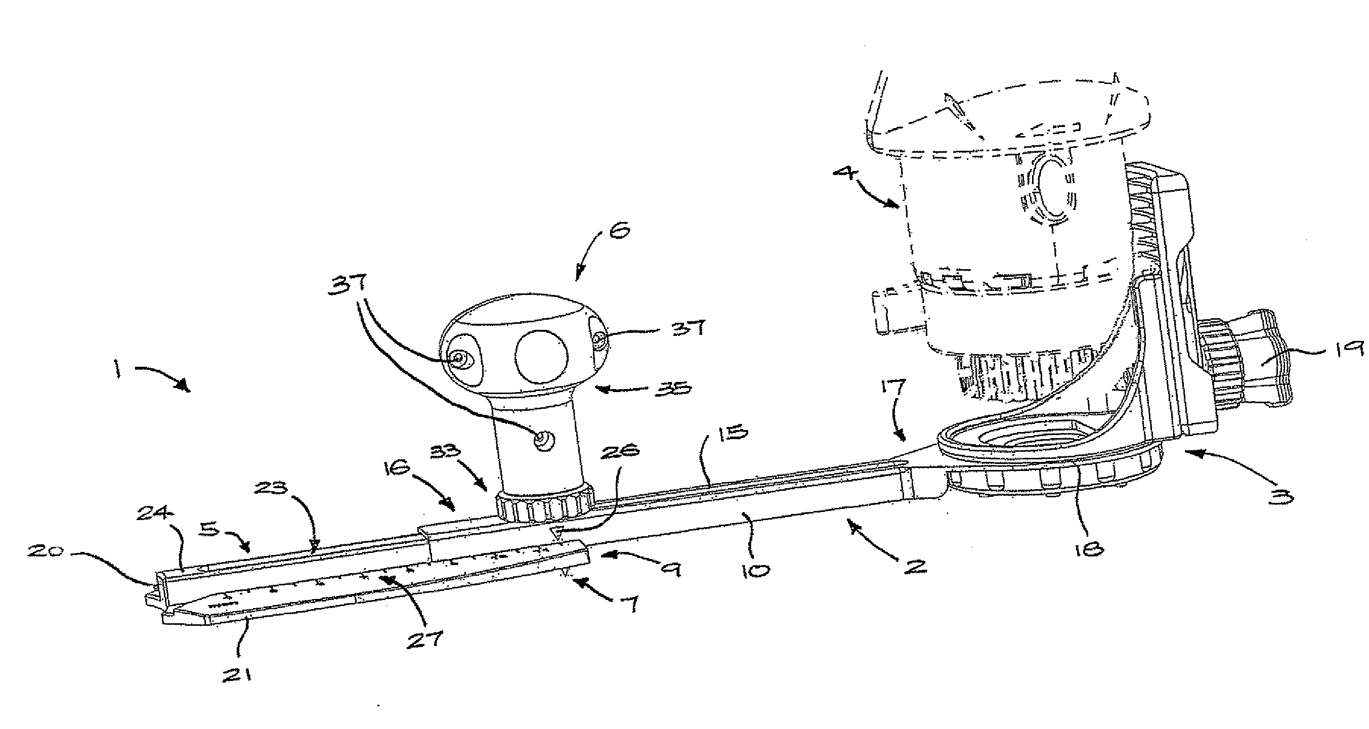 Arc-cutting guide for a portable powered hand tool