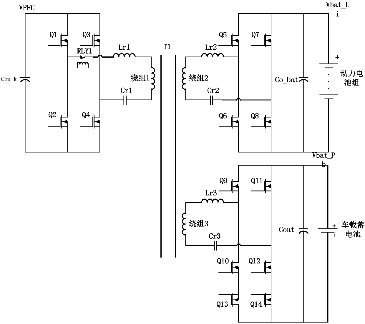 Four-directional conversion vehicle charger and control method thereof