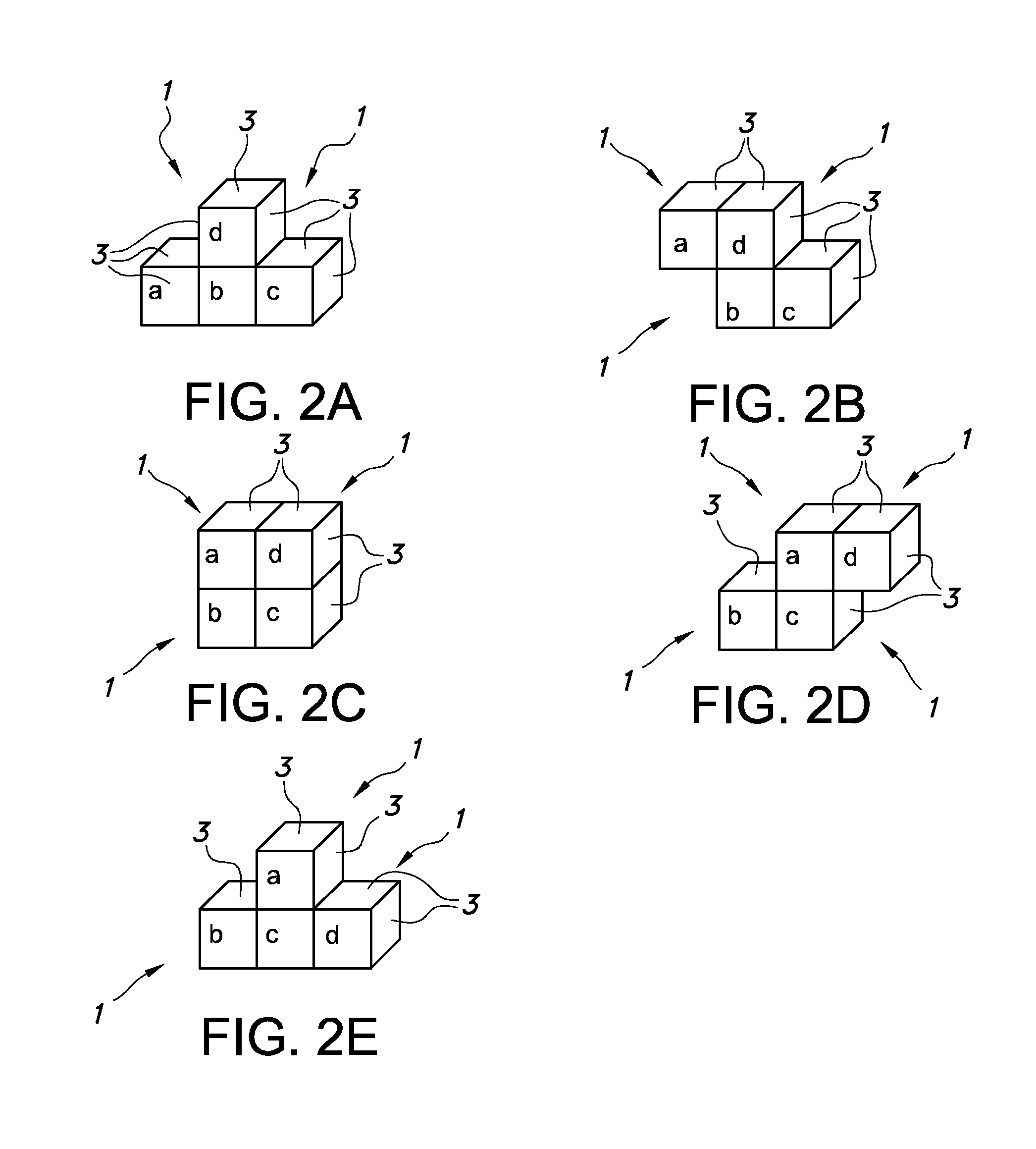 Shape-shifting a configuration of reusable elements