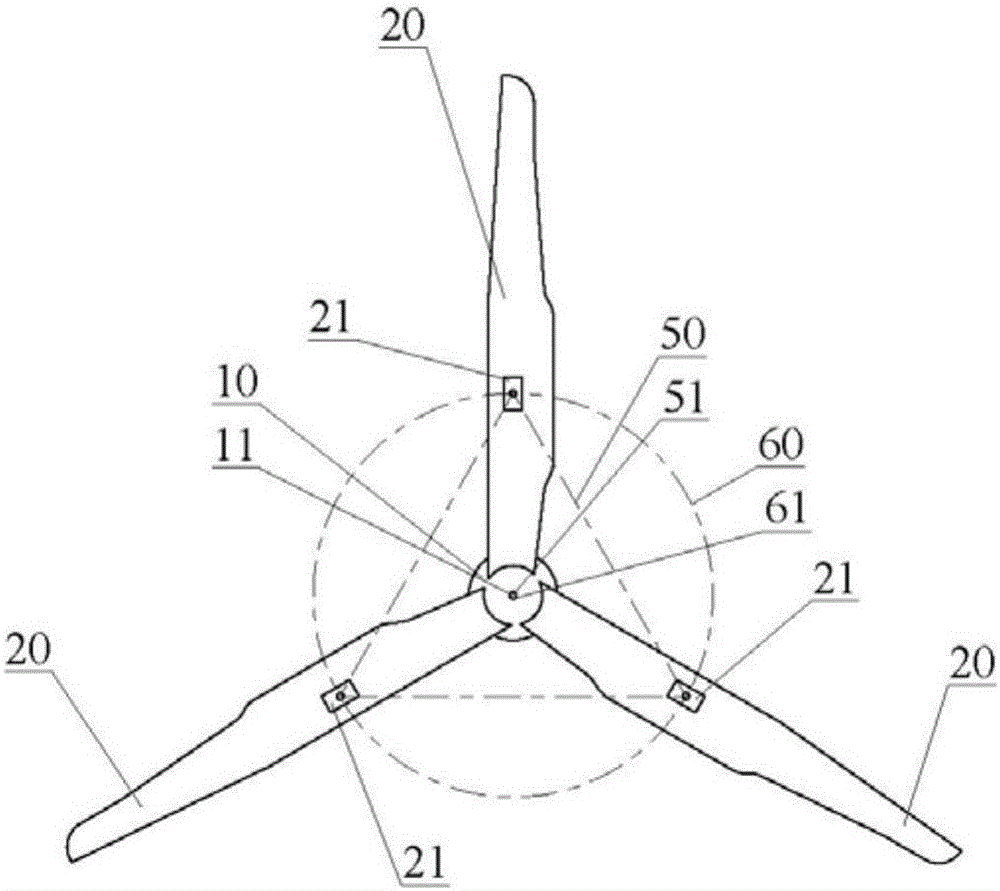 Blade as well as wind-driven power generating set and method