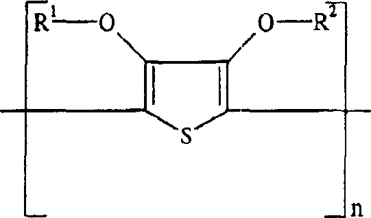 Flexographic ink containing polymer or copolymer of 3,4-dialkoxythiophene