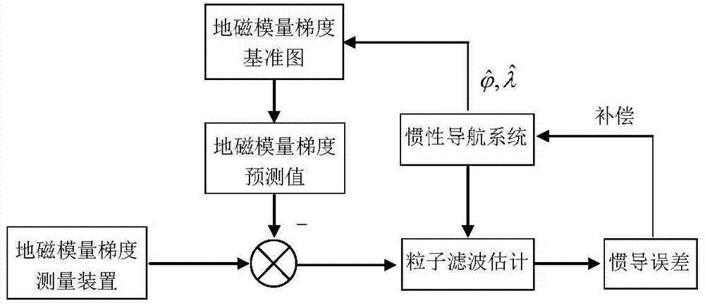 An Inertial Navigation Error Correction Method Based on Geomagnetic Modulus Gradient and Particle Filter