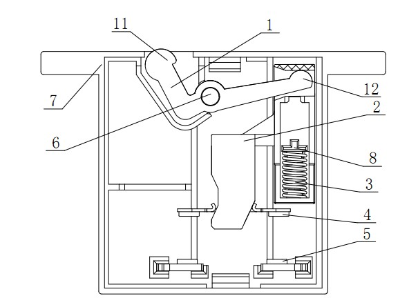 Switching device with lever ratio