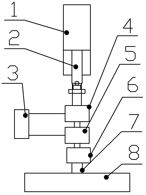 Loading force value calibrating method suitable for fatigue-testing machine and applied calibrating device