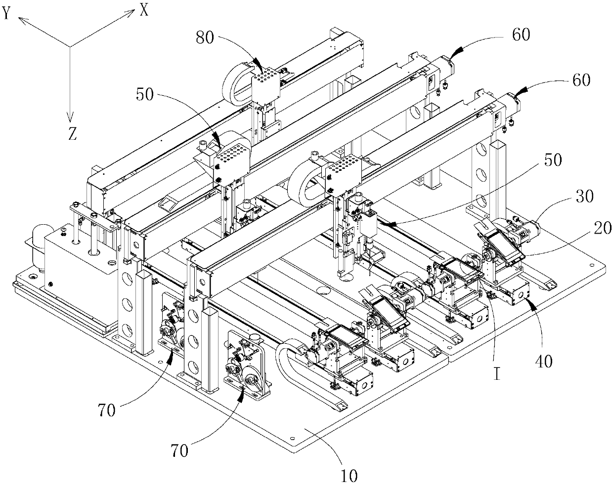 Multi-station glue sealing device