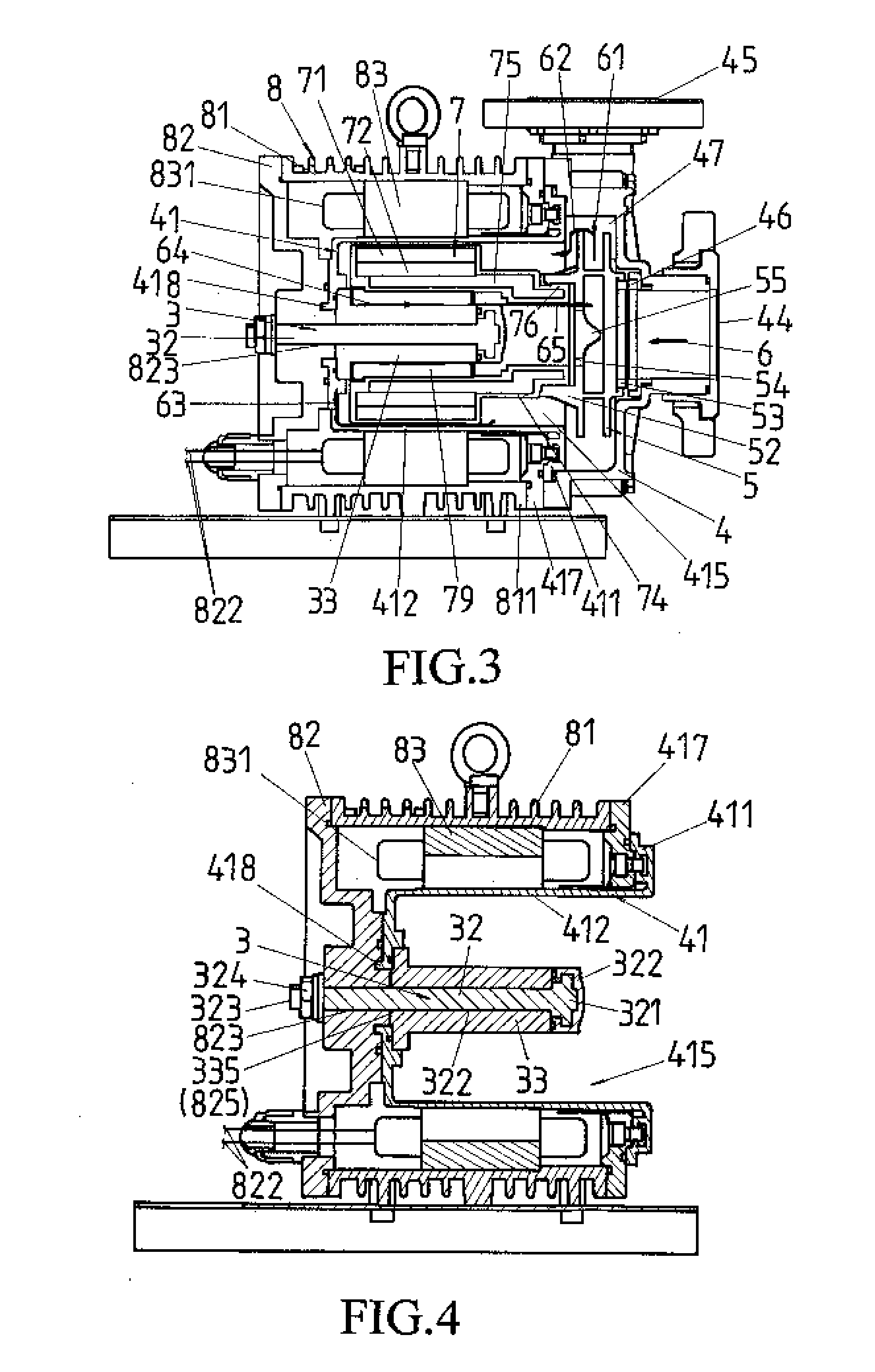 Structural improvement of a canned motor pump