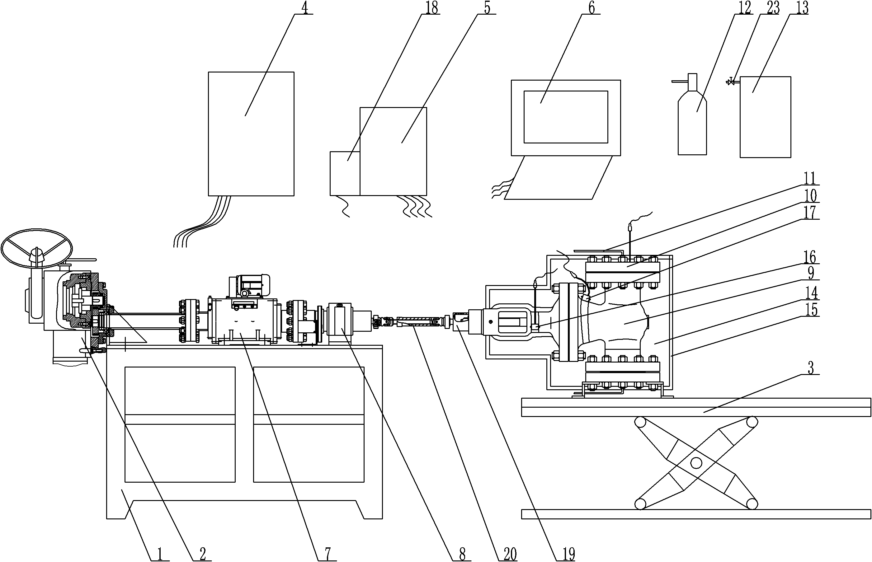 Valve high-temperature type test device