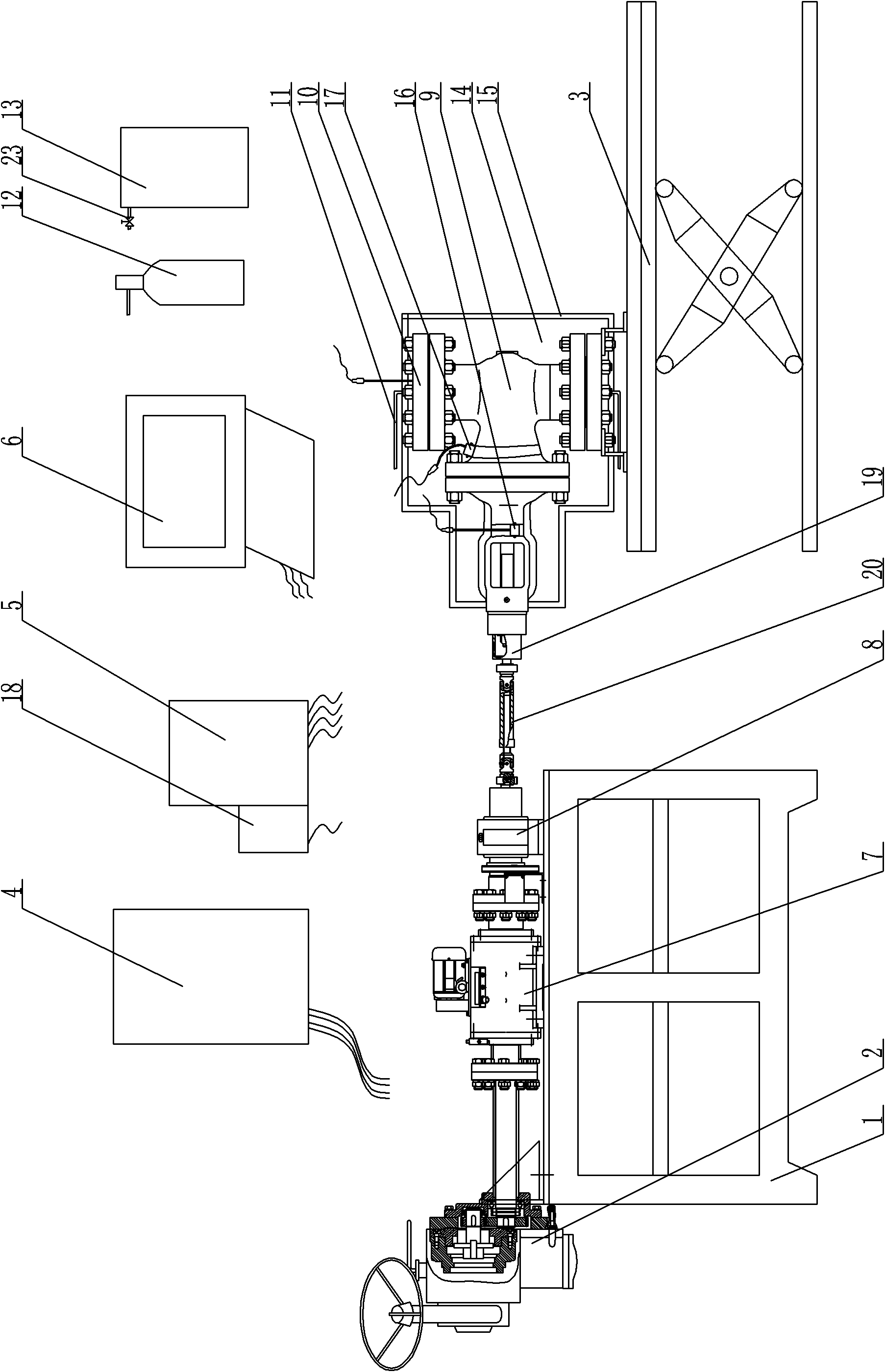 Valve high-temperature type test device