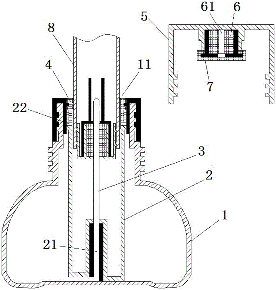 Inline ink bottle