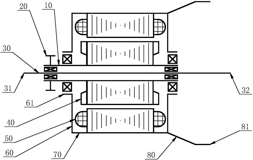 Double-path output hybrid motor