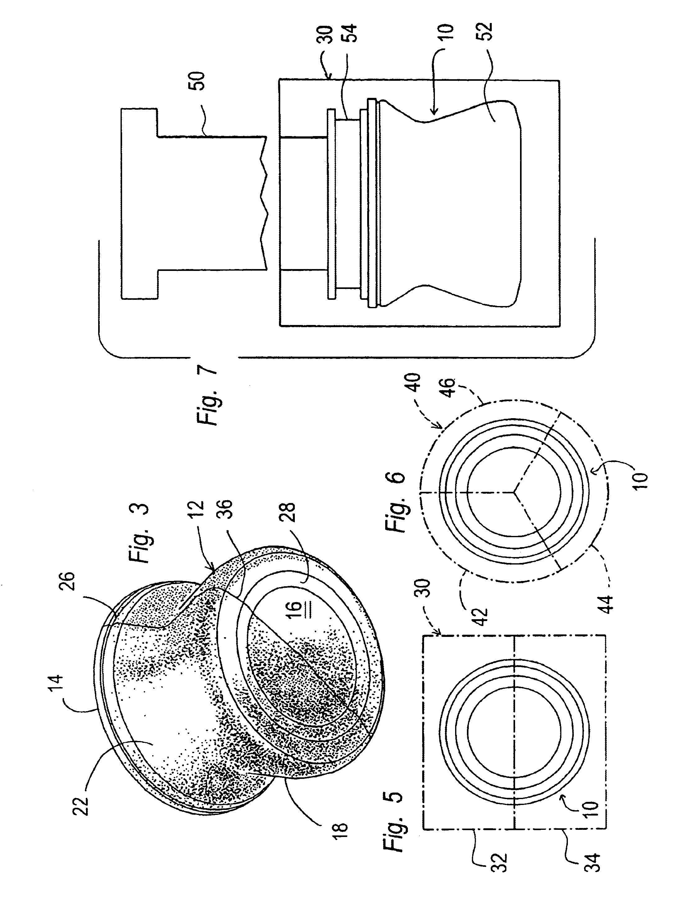 Moldable plastic container with hourglass profile