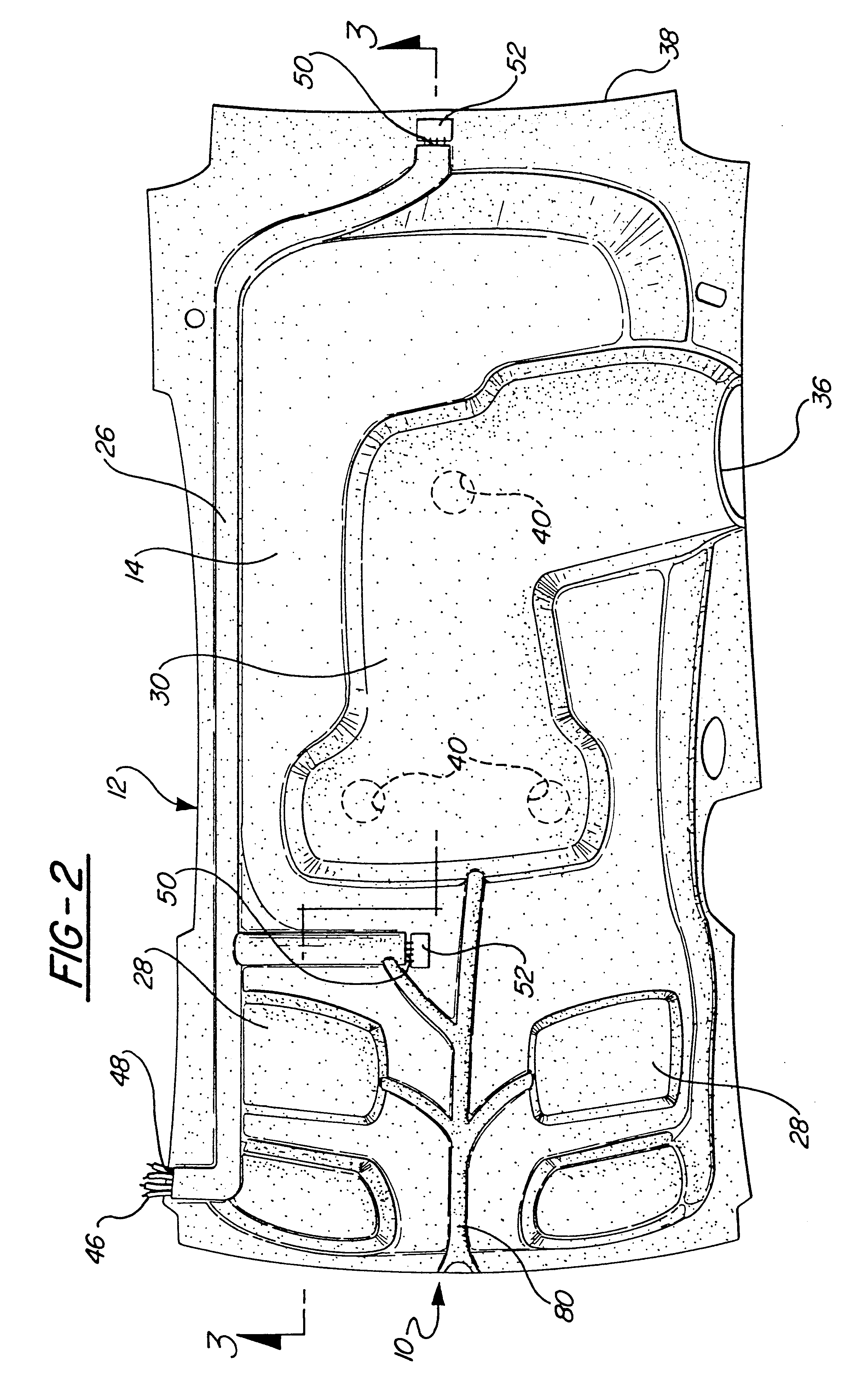 Blow molded headliner