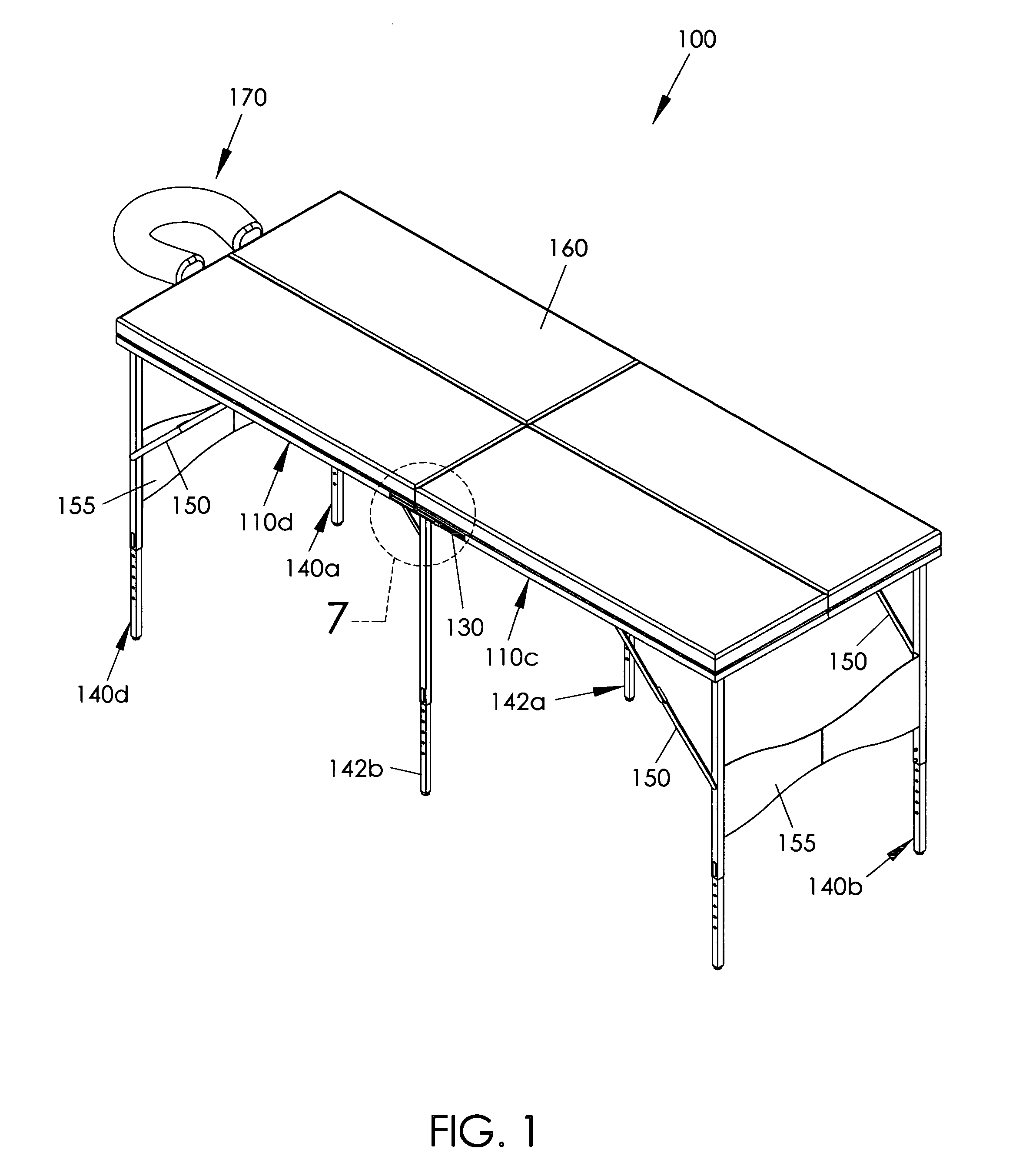 Mobile massage table