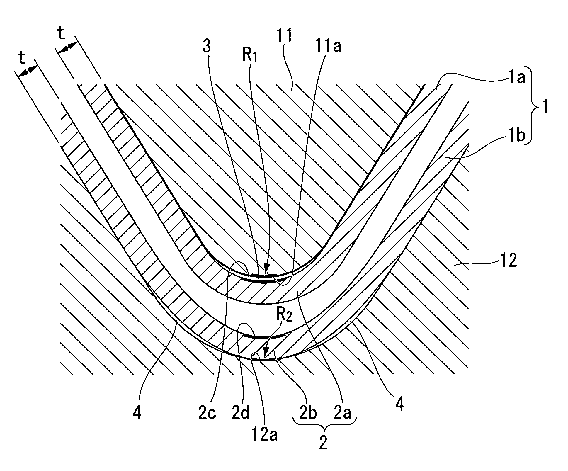 Press-forming method of tubular part having cross section of irregular shape, and tubular part having cross section of irregular shape formed by the press-forming method