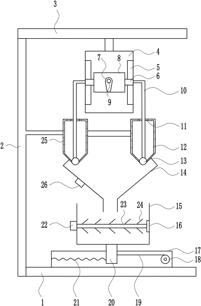 Cement even stirring device for buildings