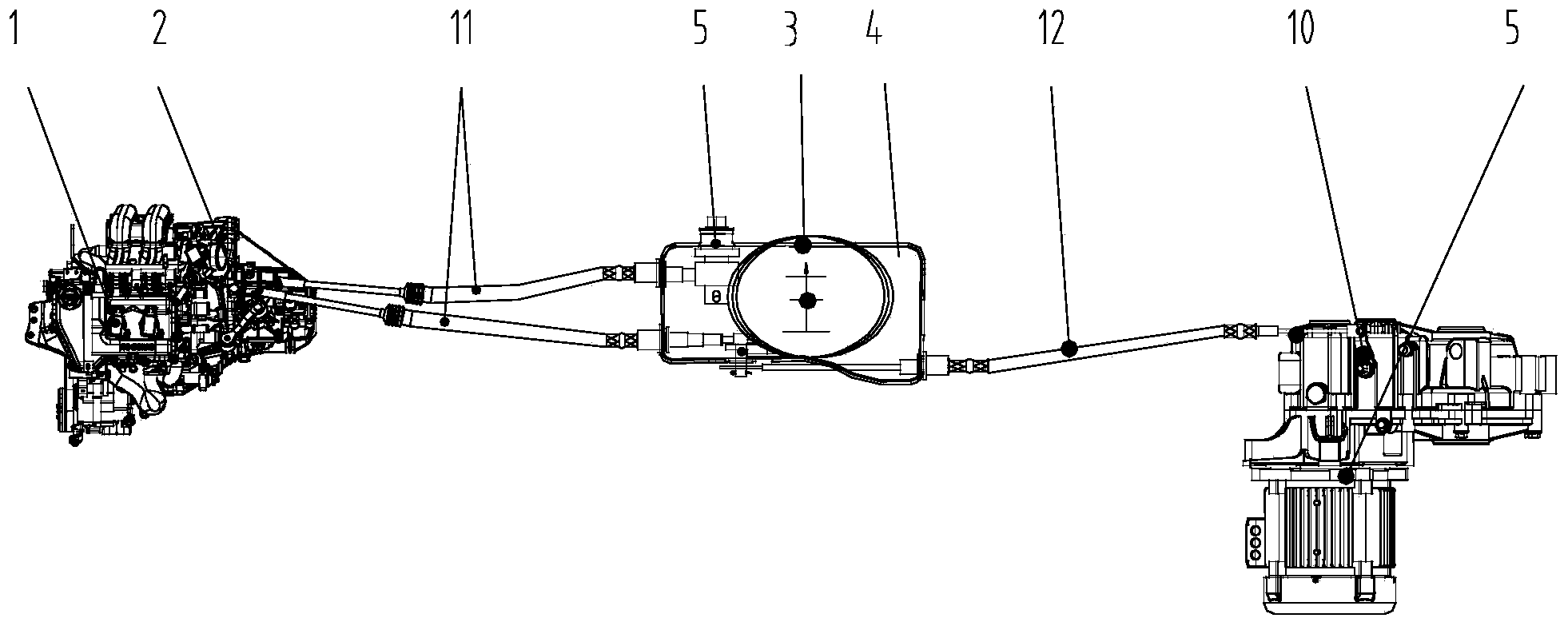 Gear selection and shift steering device of front oil and rear electricity dual drive vehicle