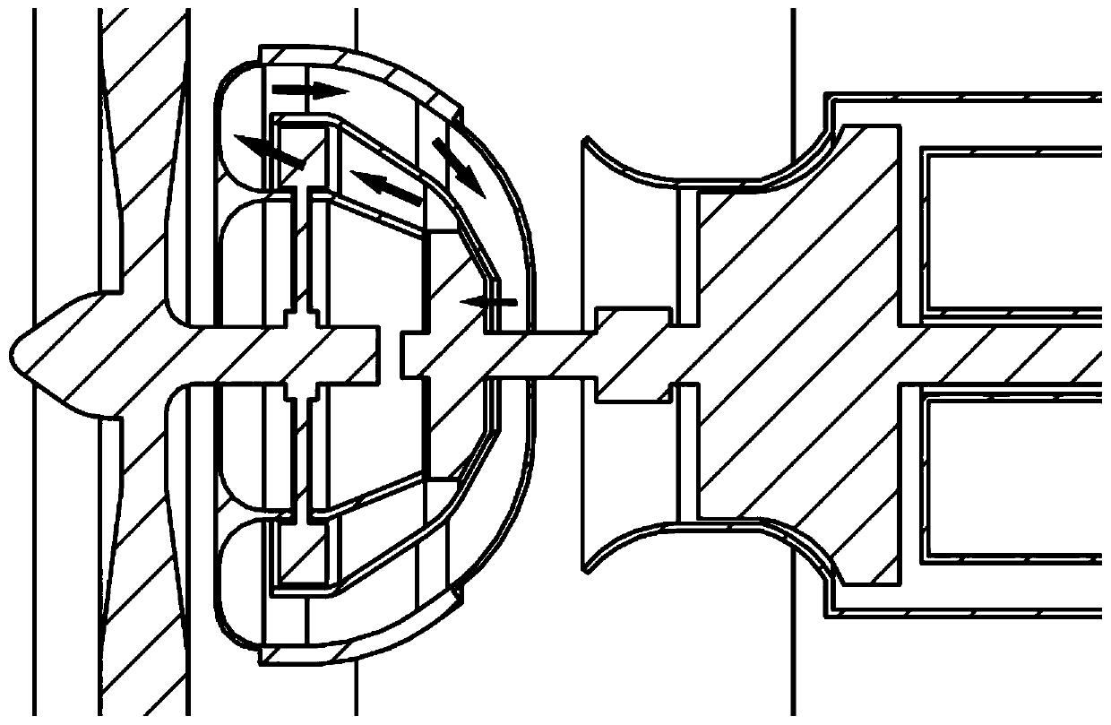 Hydraulic variable-speed micro-miniature turbofan engine with multi-rotor structure