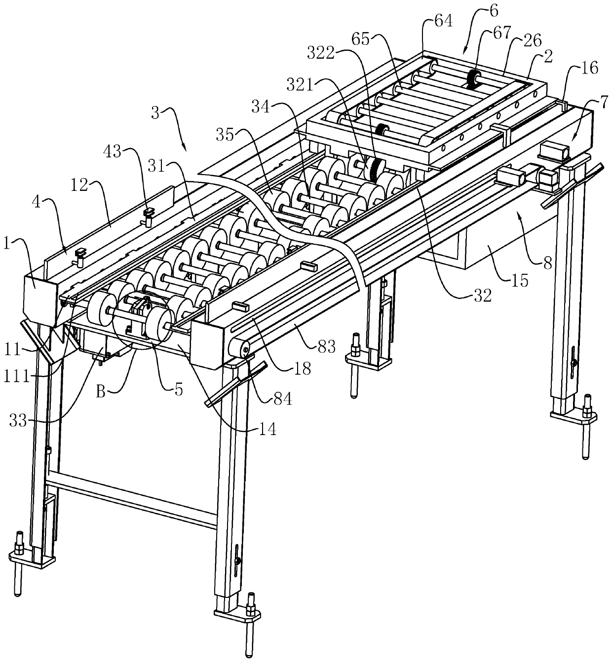 Conveying device suitable for stable conveying of cylinder block