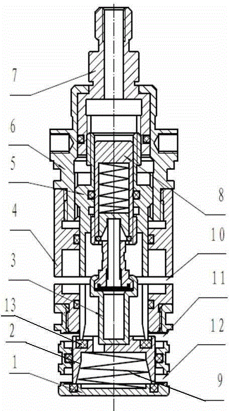 Constant-temperature valve element structure