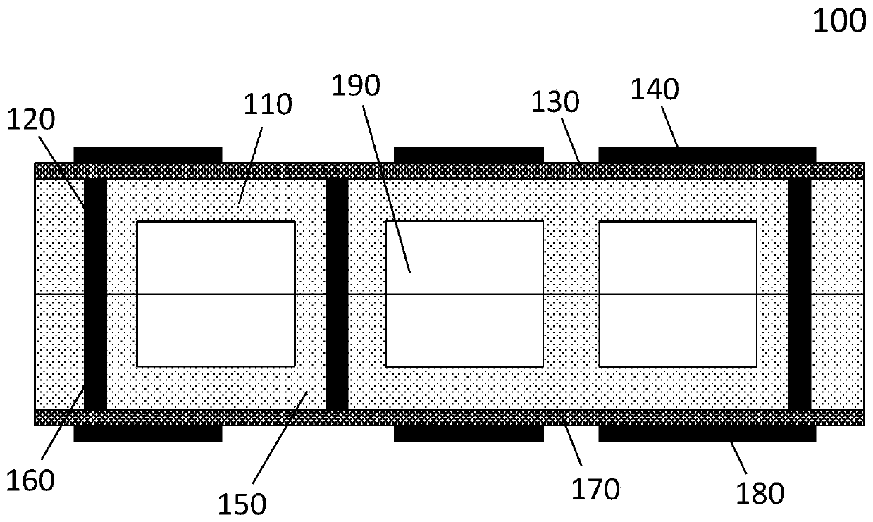 Silicon-based adapter plate structure for reducing equivalent dielectric constant and preparation method thereof