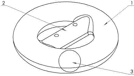 Handheld training device with circular pipe with built-in rolling ball